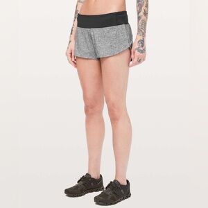 Lululemon Speed Up Short *2.5" in Heather Lux Multi Black / Black